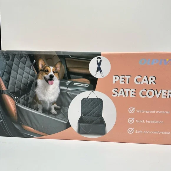 Waterproof Pet Hammock Car Seat Cover & Belt -Travel Safely in Cars, Trucks, SUV - Picture 2 of 5